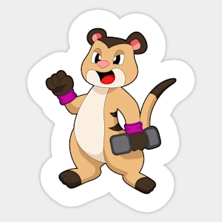 Meerkat with Dumbbell Sticker